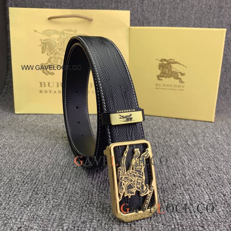 Copy Burberry Belt 38mm Men with Gold buckle